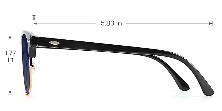 Mayes black   TR90  Sunglasses, size view