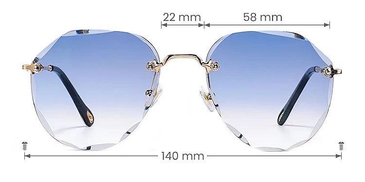 Summer gold   Plastic  Sunglasses, size view