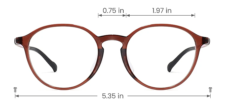 Fleur brown purple   Plastic  Eyeglasses, size view