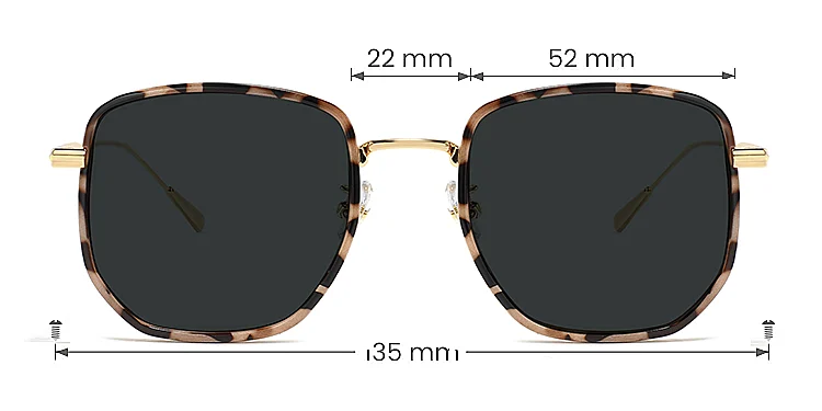 Eirlys petal tortoise   Plastic  Sunglasses, size view