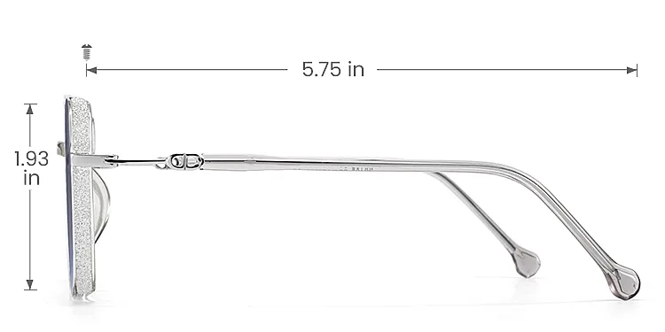 Gerda grey   Plastic  Sunglasses, size view