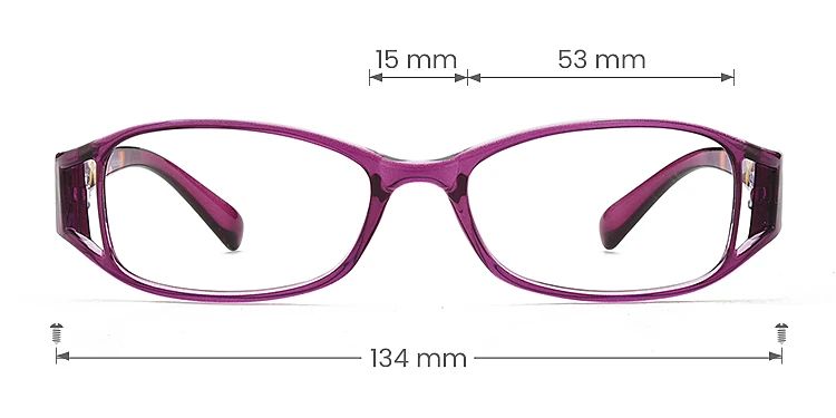 Agnes purple   TR90  Eyeglasses, size view