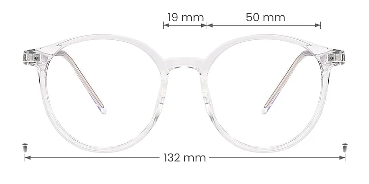 Axiom clear   Plastic  Eyeglasses, size view