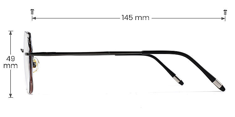 Ennis purple floral   Metal  Eyeglasses, size view