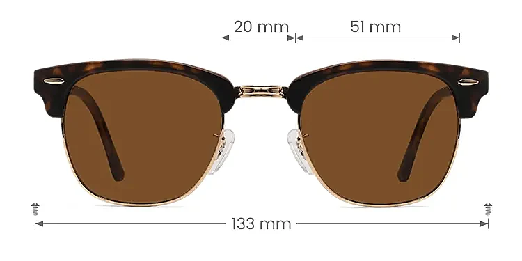 Forest warm tortoise gold   Metal  Sunglasses, size view
