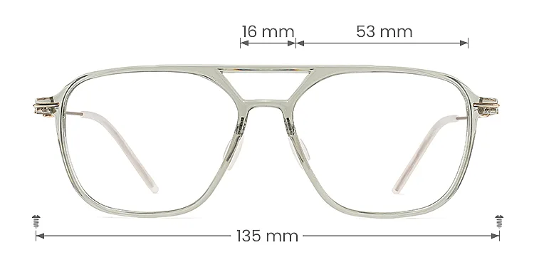 Heimann clear green   Plastic  Eyeglasses, size view