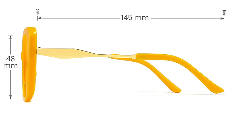 Cryder orange   Plastic  Eyeglasses, size view