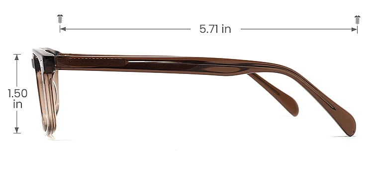 Elara brown   Acetate  Eyeglasses, size view