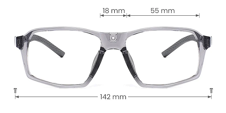 Basil grey   Plastic  Eyeglasses, size view
