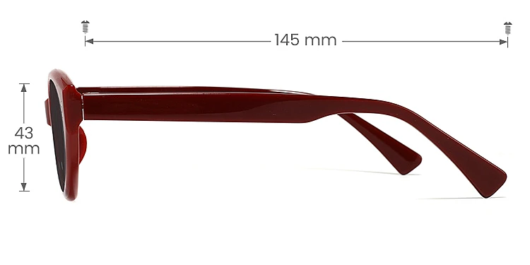 Stitch carmine   Acetate  Sunglasses, size view