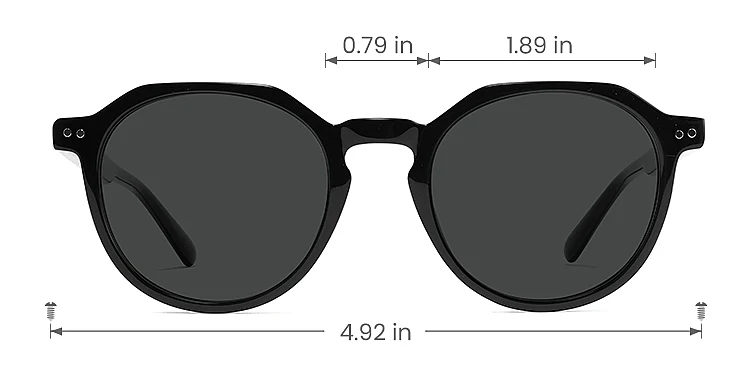 Chrissie black   Plastic  Sunglasses, size view