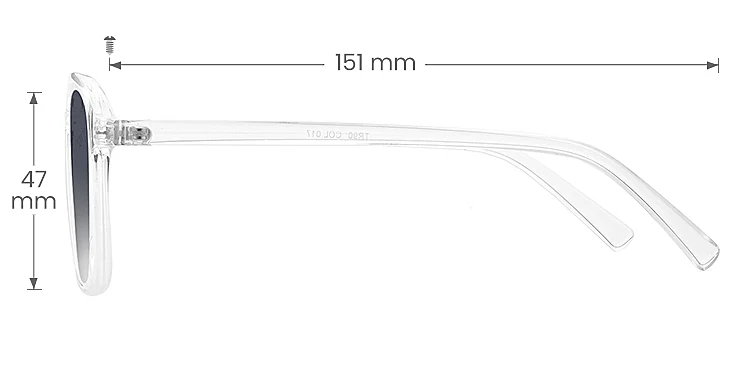 Bess clear   TR90  Sunglasses, size view
