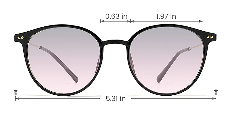 Leona black   Plastic  Sunglasses, size view