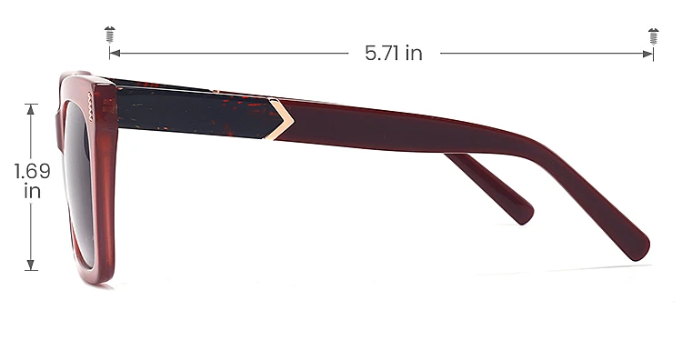 Kael carmine   Plastic  Sunglasses, size view