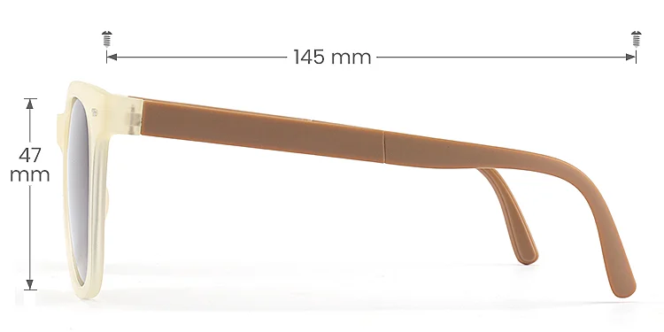 Fold white   Plastic  Sunglasses, size view