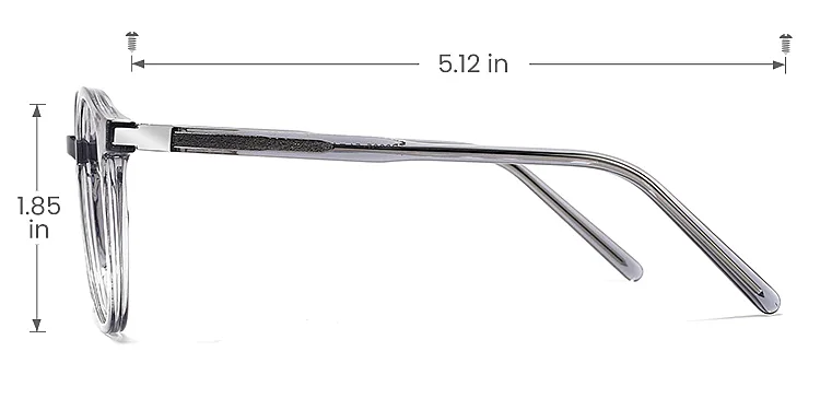 Axiom grey   Plastic  Eyeglasses, size view