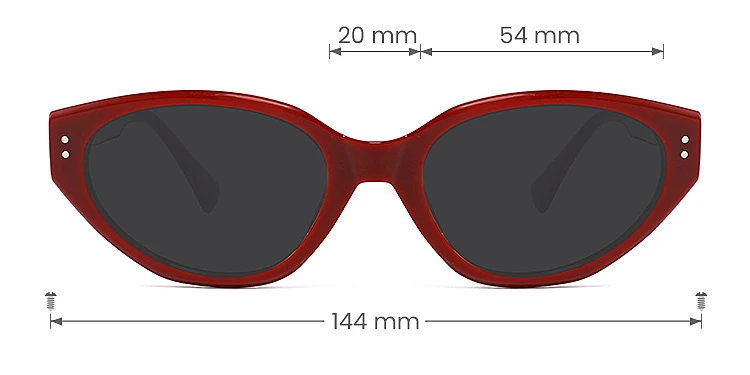 Stitch carmine   Acetate  Sunglasses, size view