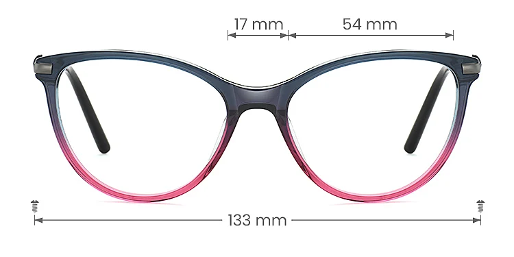 Mercy blue purple   Acetate  Eyeglasses, size view