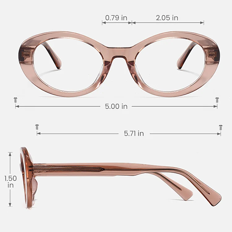 Tillie pink   Plastic  Eyeglasses, size view