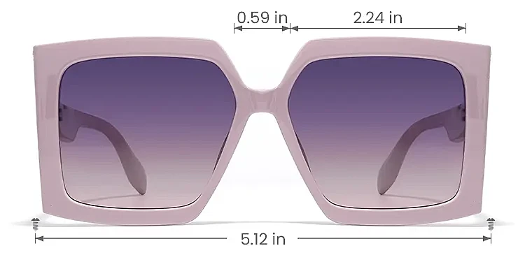Jelly pink   Plastic  Sunglasses, size view