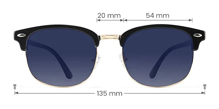 Mayes black   TR90  Sunglasses, size view