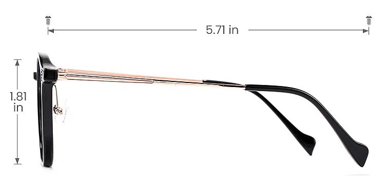 Fourney black   Plastic  Eyeglasses, size view