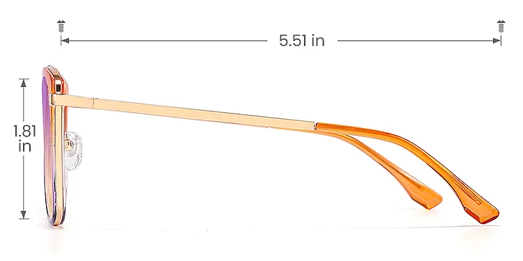 Simi orange purple   Plastic  Sunglasses, size view