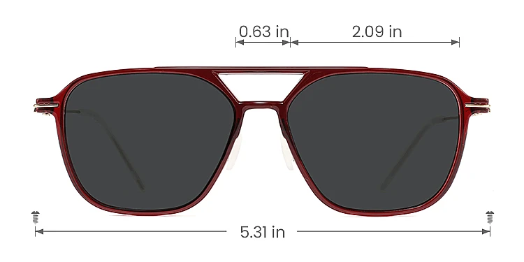 Heimann red   Plastic  Sunglasses, size view