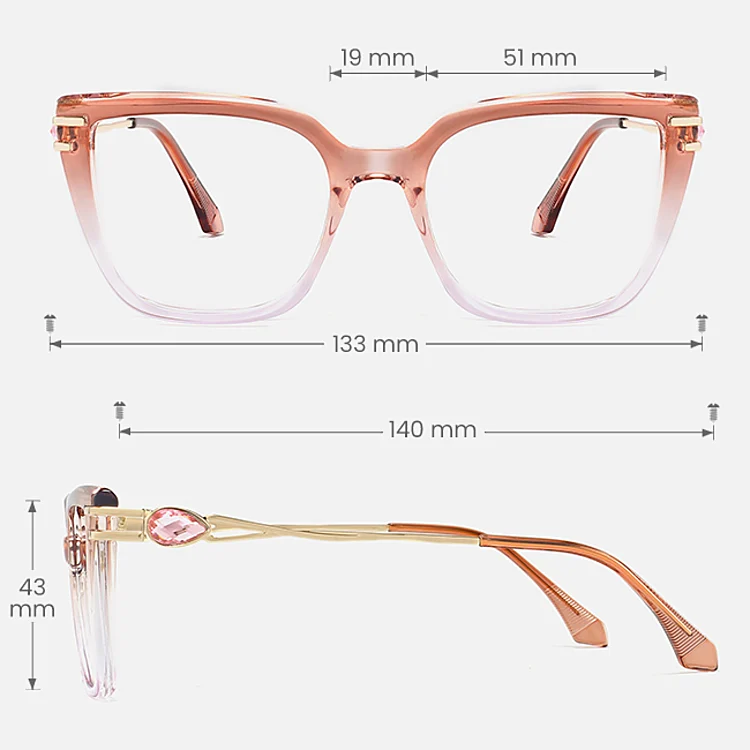 Anella pink lavender   Plastic  Eyeglasses, size view