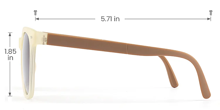 Fold white   Plastic  Sunglasses, size view