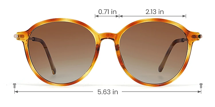 Vrai warm tortoise   Plastic  Sunglasses, size view