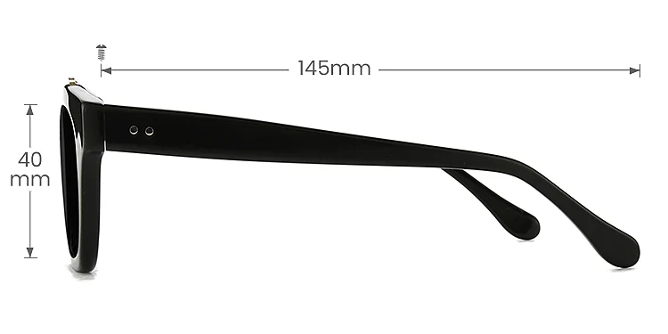 Hope black   Acetate  Sunglasses, size view