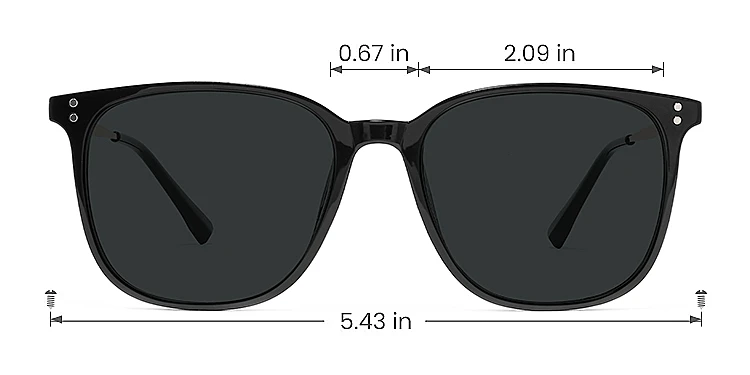 Ethan black   TR90  Sunglasses, size view