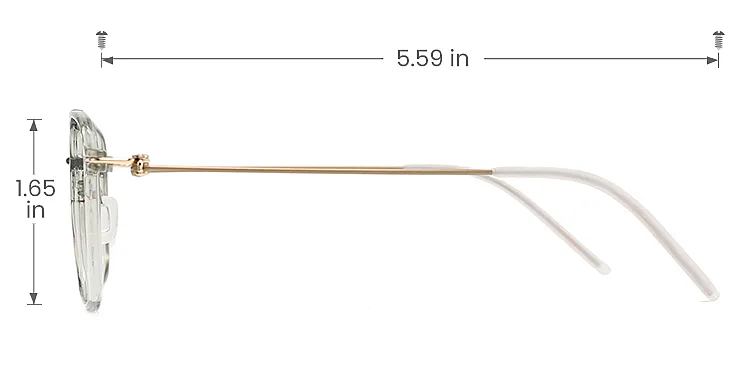 Heimann clear green   Plastic  Eyeglasses, size view