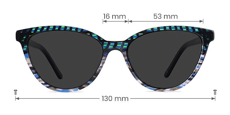 Ailie blue texture   Acetate  Sunglasses, size view