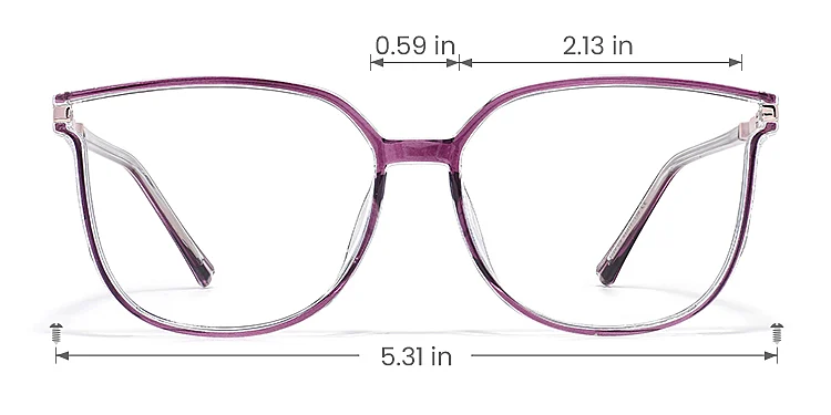 Aysun purple   Plastic  Eyeglasses, size view