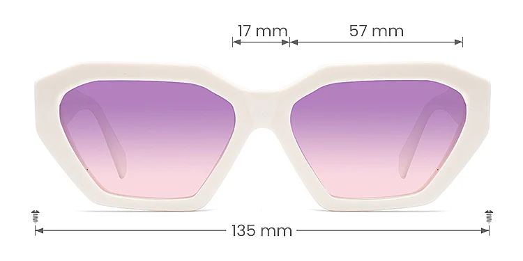 Laise white   Acetate  Sunglasses, size view