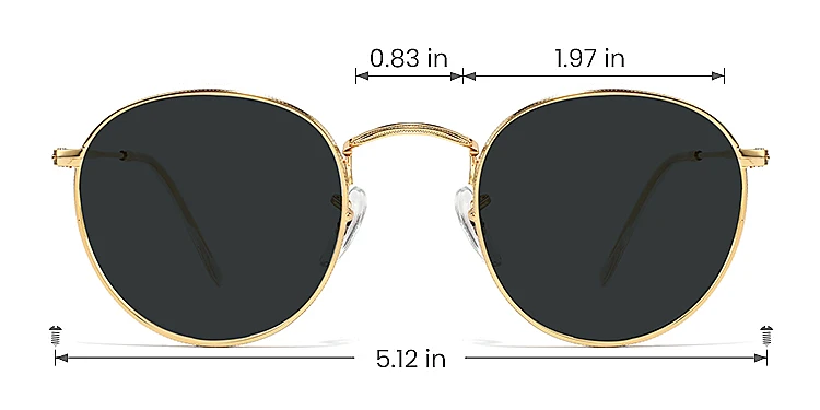 Joslyn gold   Metal  Sunglasses, size view