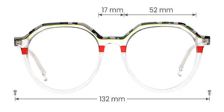 Sierra clear green tortoise   Plastic  Eyeglasses, size view