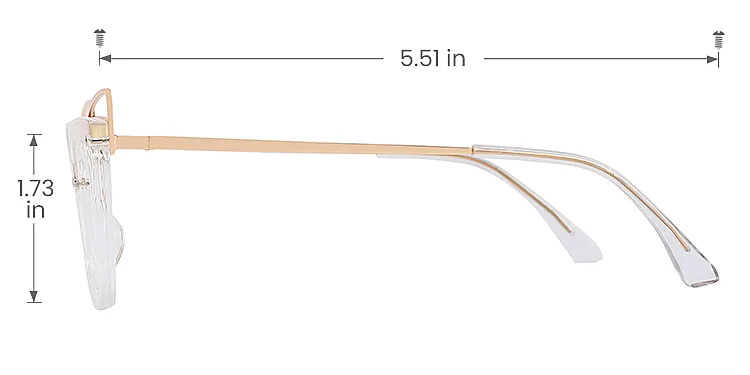 Parcae clear   Plastic  Eyeglasses, size view