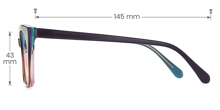Honor purple brown   Acetate  Eyeglasses, size view
