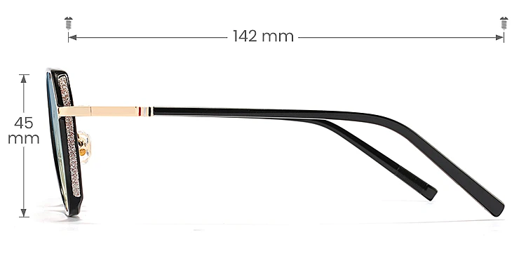 Lovely black   Plastic  Sunglasses, size view