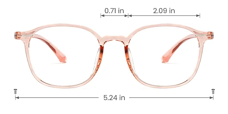 Dallas pink   Plastic  Eyeglasses, size view