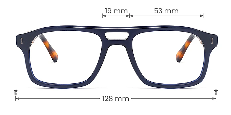 Nyx blue warm tortoise   Acetate  Eyeglasses, size view