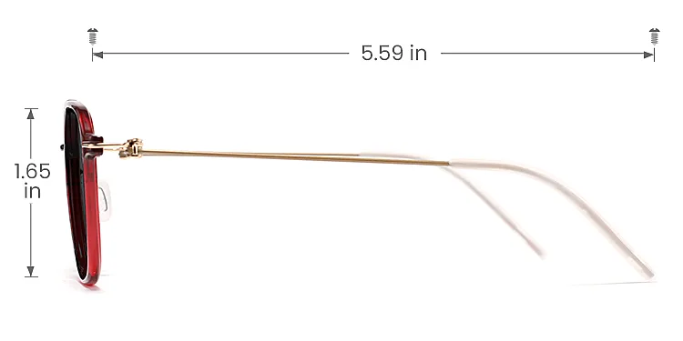 Heimann red   Plastic  Sunglasses, size view