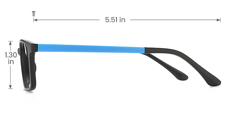 Avery black blue   TR90  Eyeglasses, size view