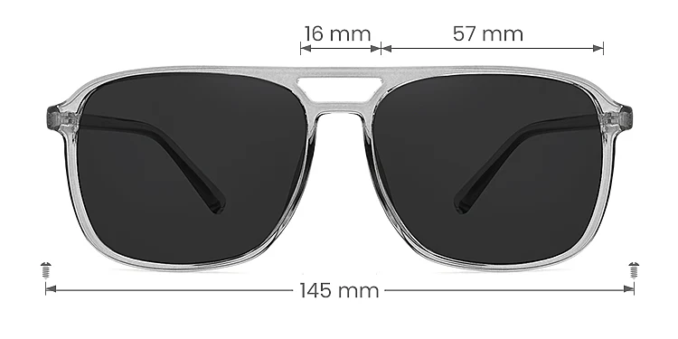 Bess grey   TR90  Sunglasses, size view