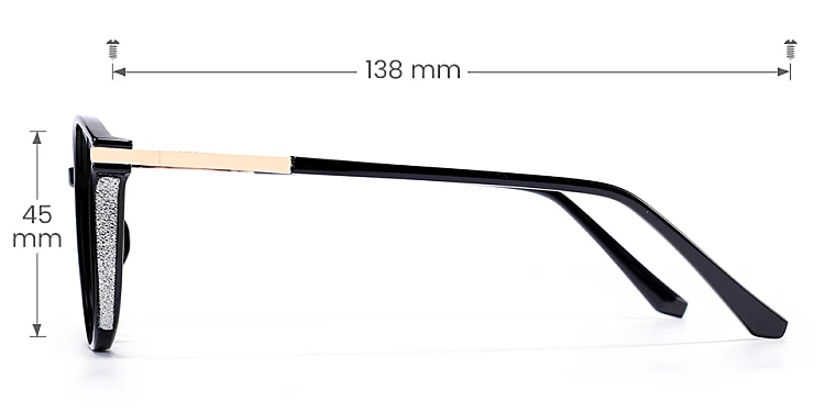 Darleen black   Plastic  Sunglasses, size view