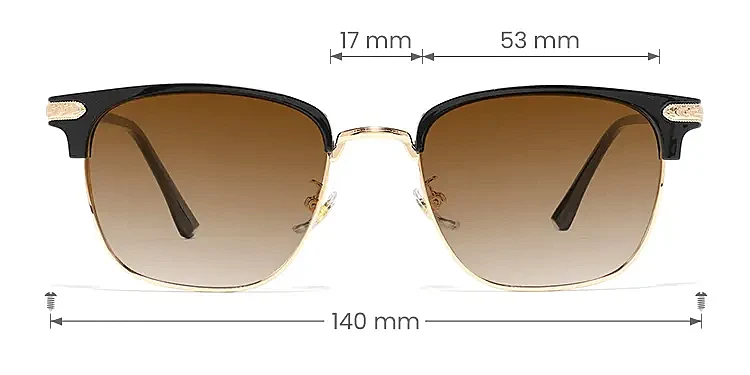 Reiz black gold   Metal  Sunglasses, size view