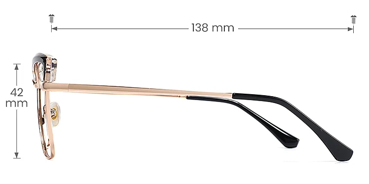 Guare black warm tortoise   Plastic  Eyeglasses, size view